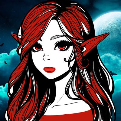 elf girl realistic dark fantasy