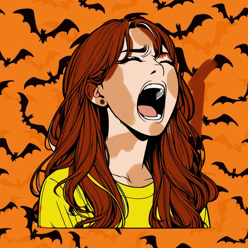 screaming realistic, girl