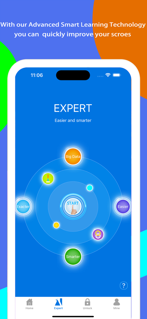 NCLEX RN Exam Expert - Interface of the NCLEX RN Exam Expert app showcasing its advanced smart learning technology and expert performance analysis module.