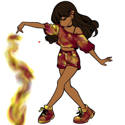 realistic girl danceing