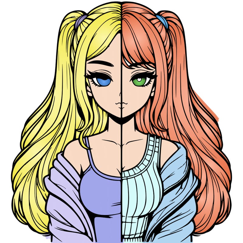 realistic girl split