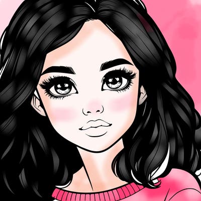 realistic girl whith cute eyes