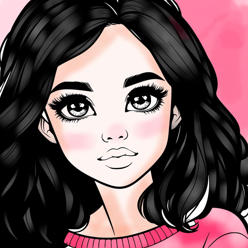 realistic girl whith cute eyes