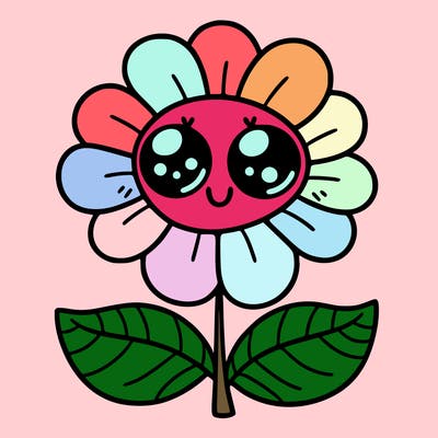 flower with eyes