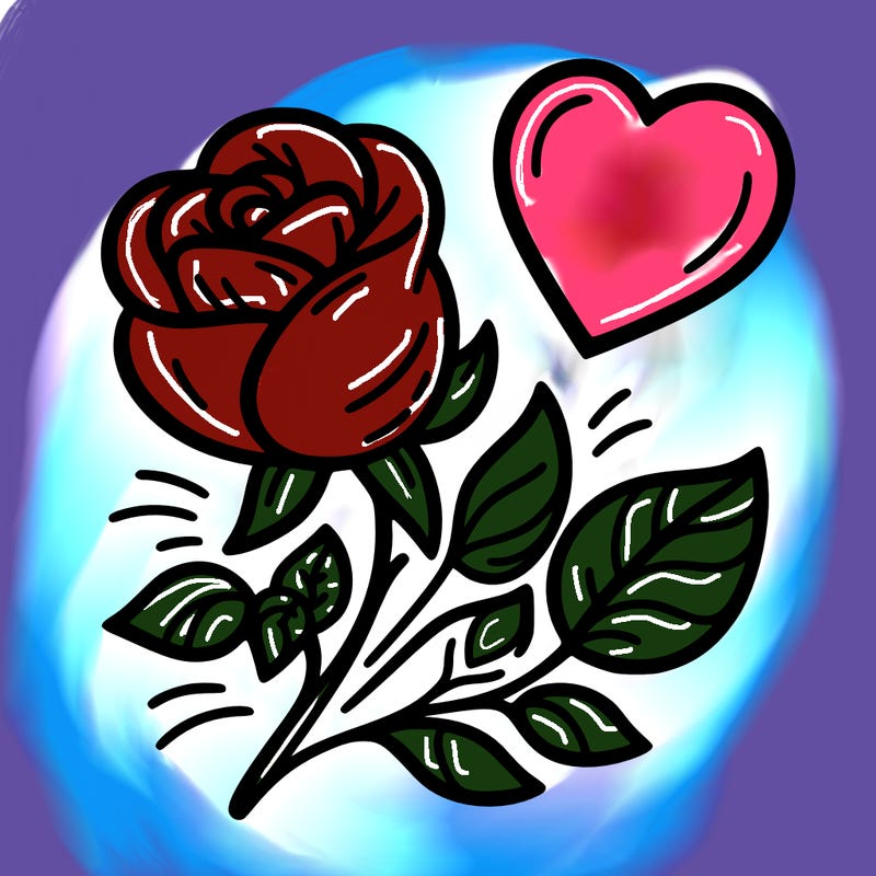 rose and heart