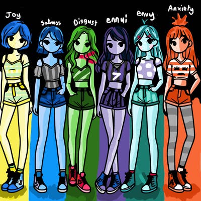 a group of girls wearing crop tops and shorts