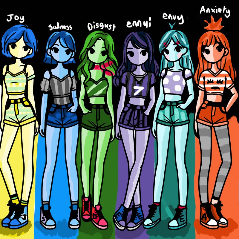 a group of girls wearing crop tops and shorts