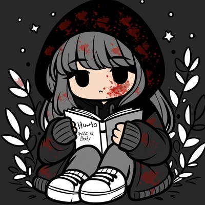 girl in oversized hoodie reading a book