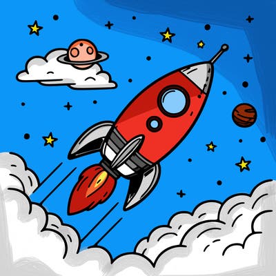 rocket in space