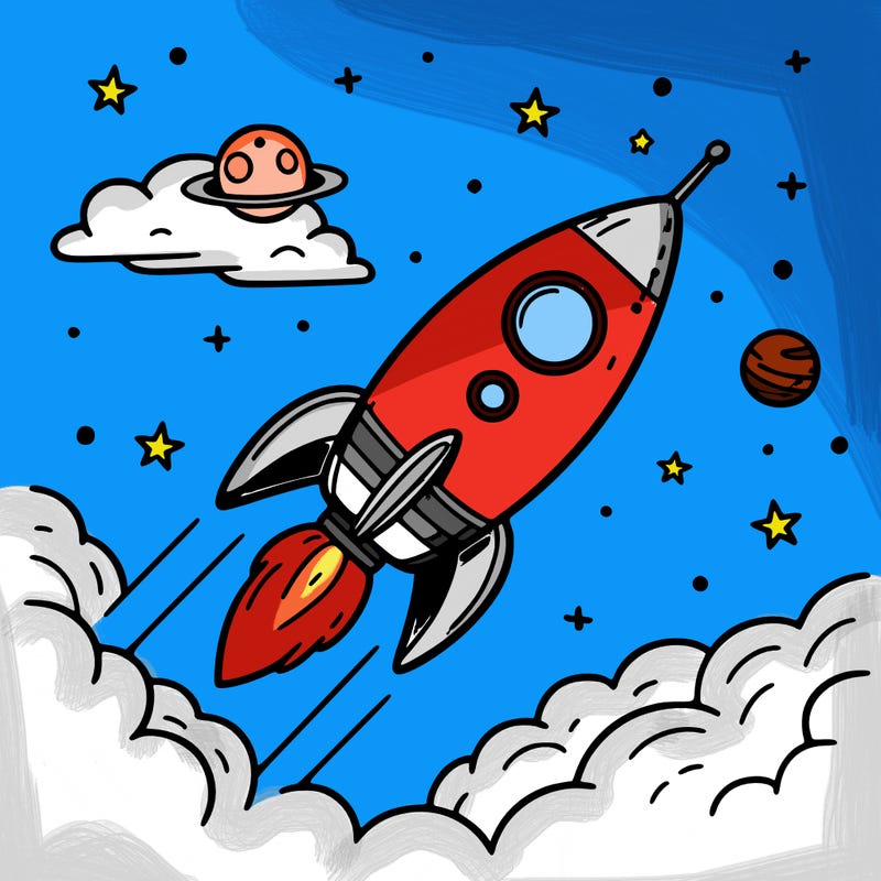 rocket in space