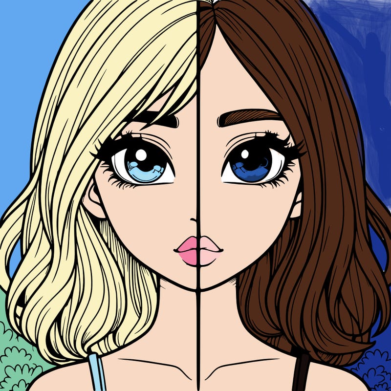 realistic girl split