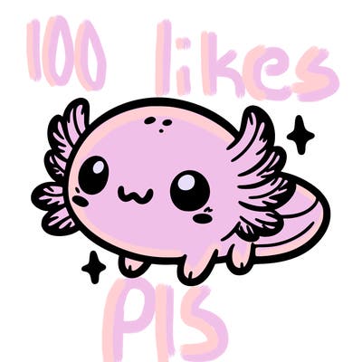 cute easy baby axolotl