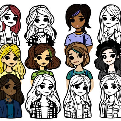 10 teenage girls