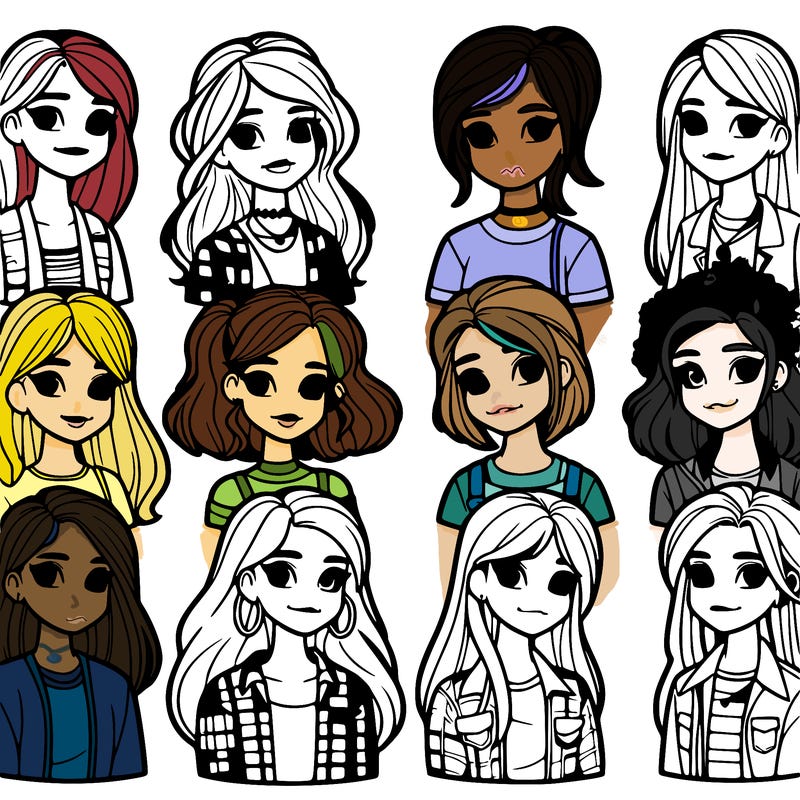 10 teenage girls