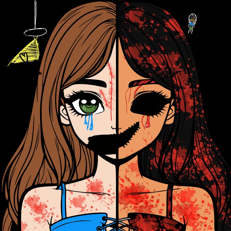 realistic girl split