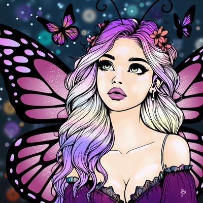 butterfly fairy realistic girl