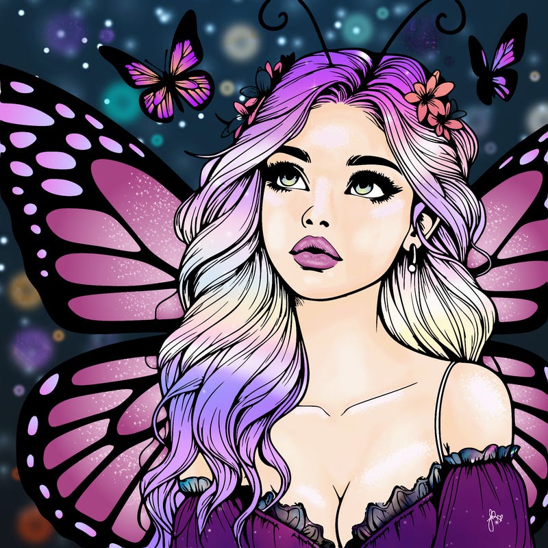 butterfly fairy realistic girl