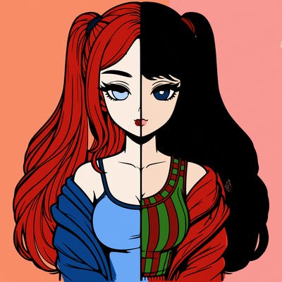 realistic girl split