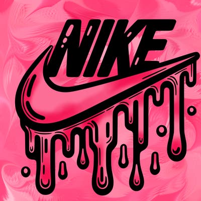 dripping nike logo