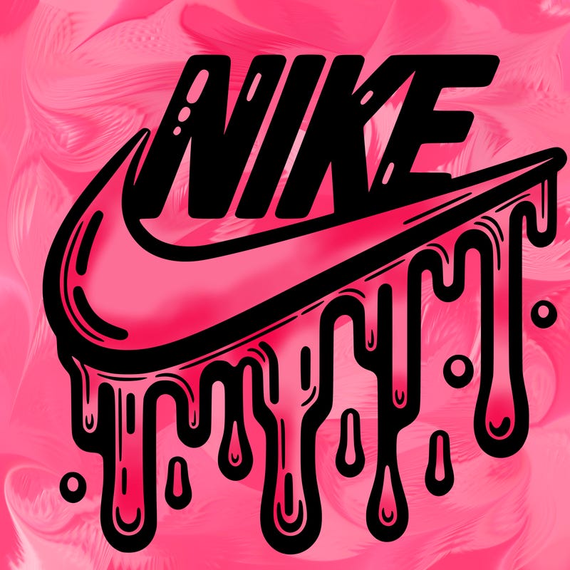 dripping nike logo