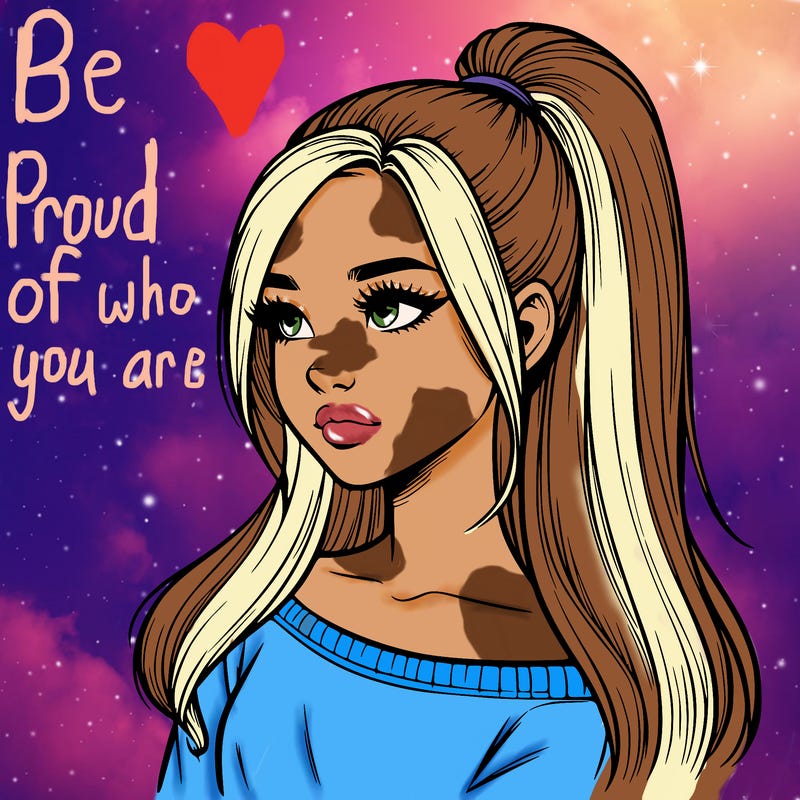 realistic girl with a high ponytail