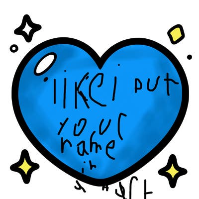 blank heart (only)