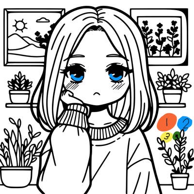 girl with aesthetic background