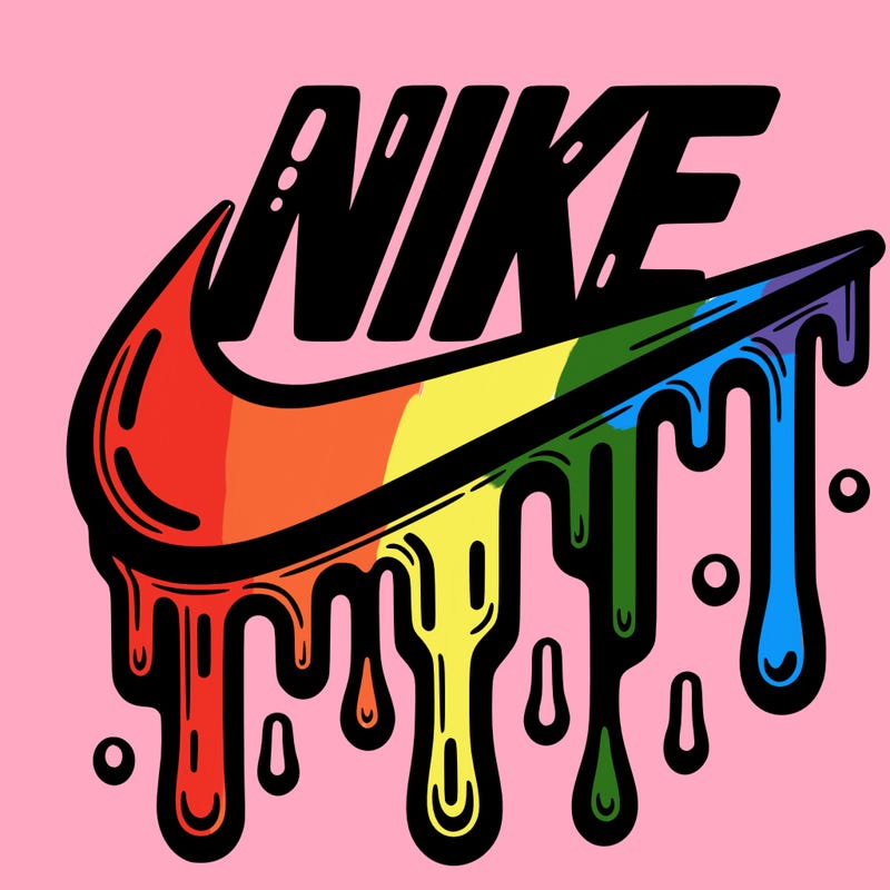dripping nike logo