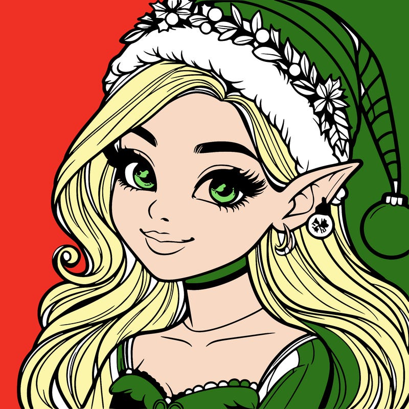 christmas girl elf realistic