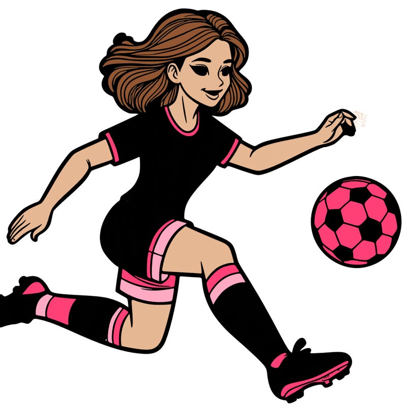 woman playing soccer