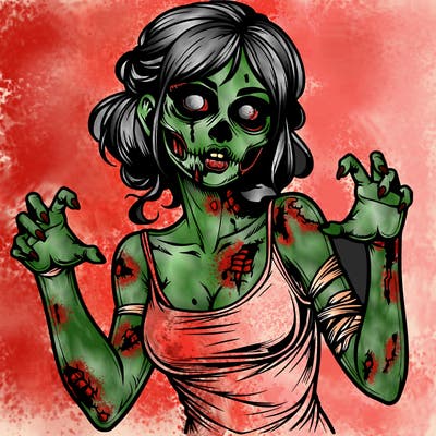 realistic zombie girl