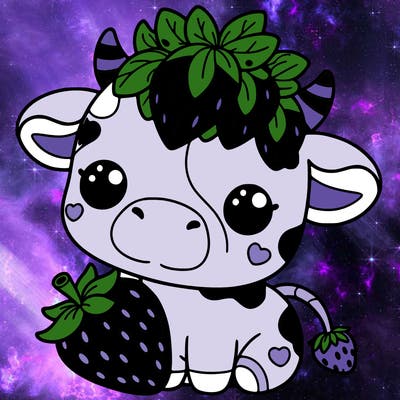 cute strawberry cow