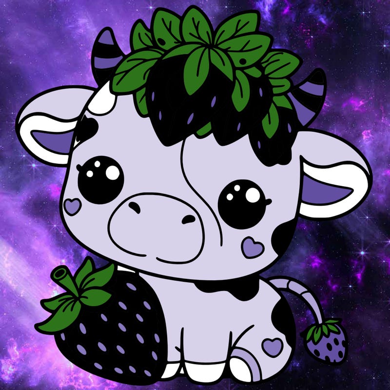 cute strawberry cow