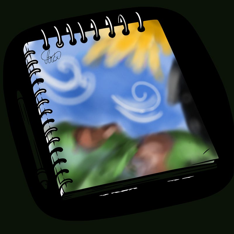 a blank sketch pad