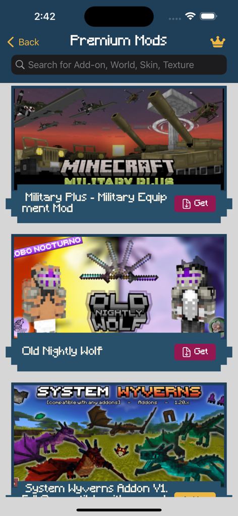 ADD-ONS FOR MINECRAFT PE MCPE - A list of premium mods for Minecraft PE featuring military equipment wolf skins and dragons