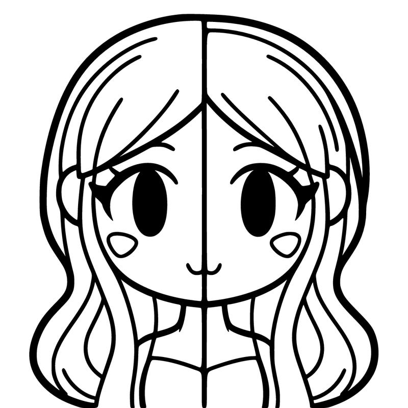 spilt of a girl half and half