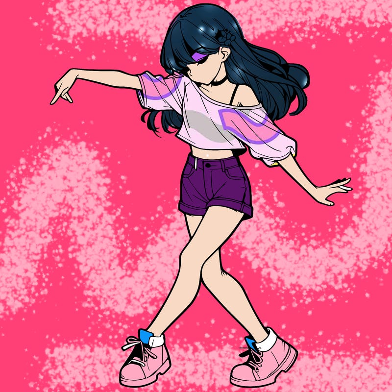 realistic girl danceing