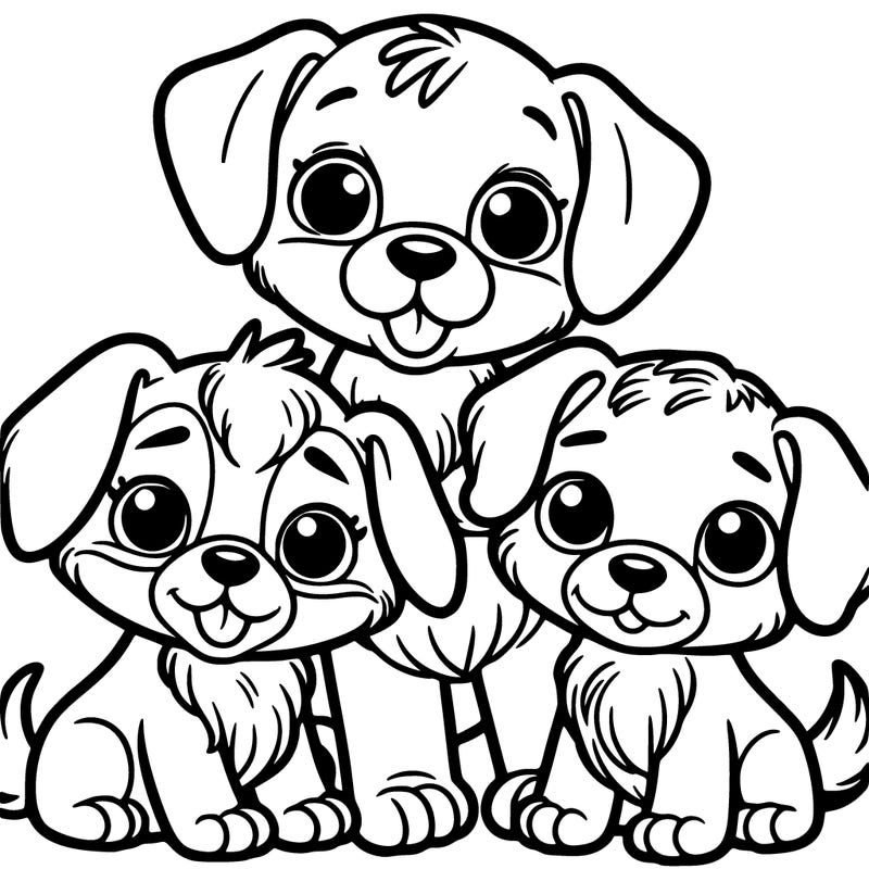 three little dogs