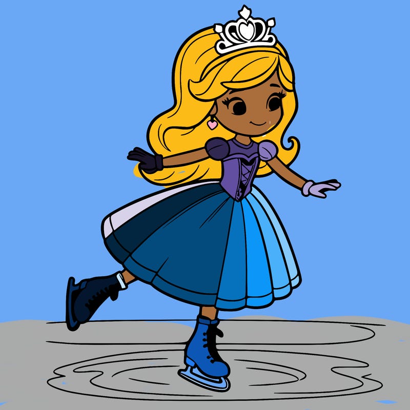 princess skating on ice