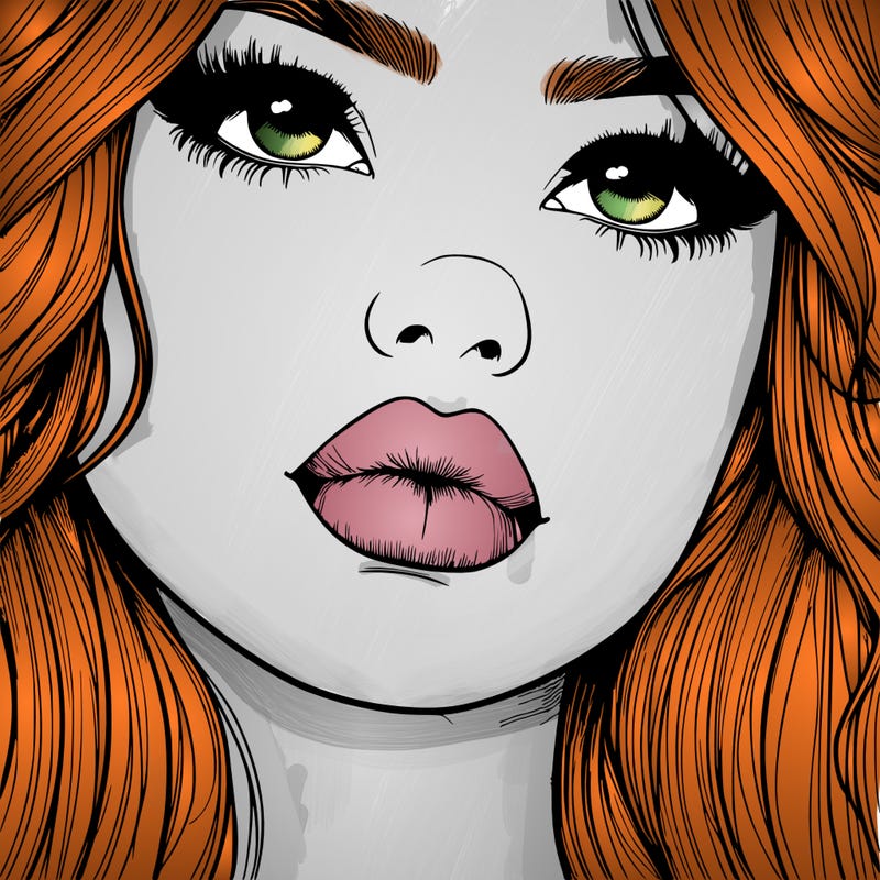 really realistic girl with lips