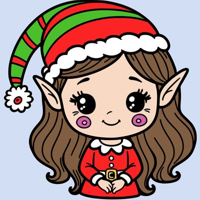 christmas elf girl