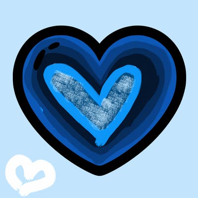 a blank heart