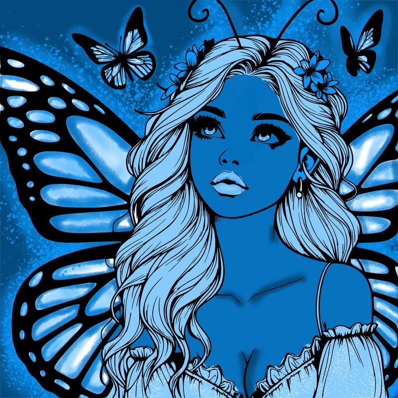 butterfly fairy realistic girl