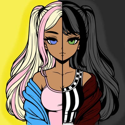 realistic girl split