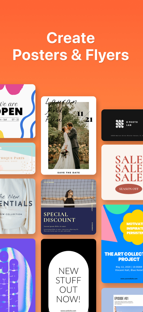 Logo Maker AI Creator — Conic - A collection of diverse poster and flyer templates for small businesses and events