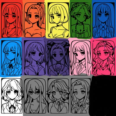 girls that look diffrent anime