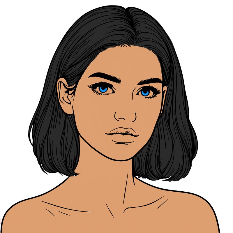 realistic portrait of woman