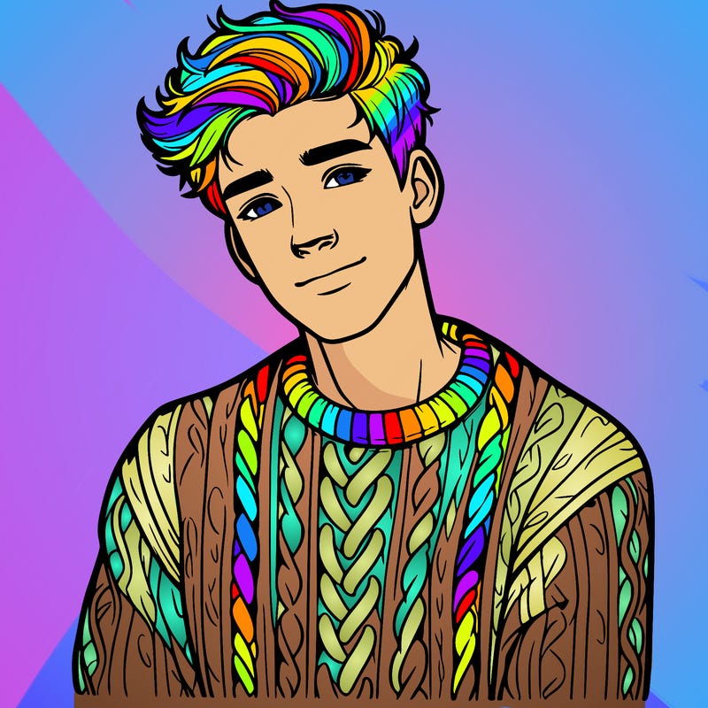 realistic guy with a beautiful jumper