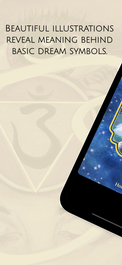 Angel Dreams Oracle Cards - Angel Dreams Oracle Cards App zeigt Traumsymbol-Bedeutungen mit wunderschönen Illustrationen auf einem Smartphone an.