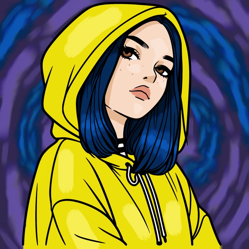 a realistic girl in a hoodie